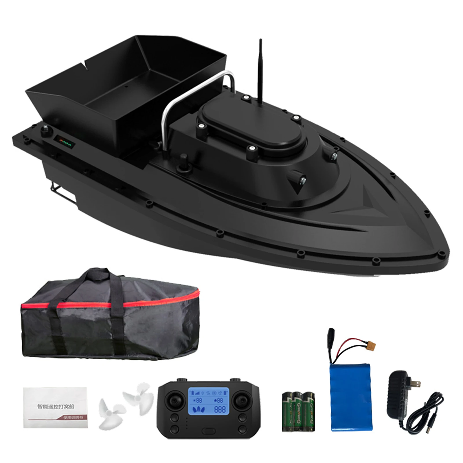 RC Bait Boat for Surf Fishing 400-500M High Power 18000mAh Battery 1.5KG Load for Pull the Fishing Net Remote Control Bait Boat