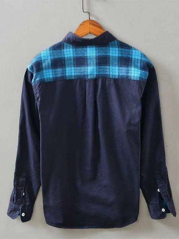 

Новая мужская повседневная хлопковая рубашка с длинным рукавом, осенне-зимняя, с имитацией кожи, широкого кроя, имитация двухслойности, однотонная, CleanFit