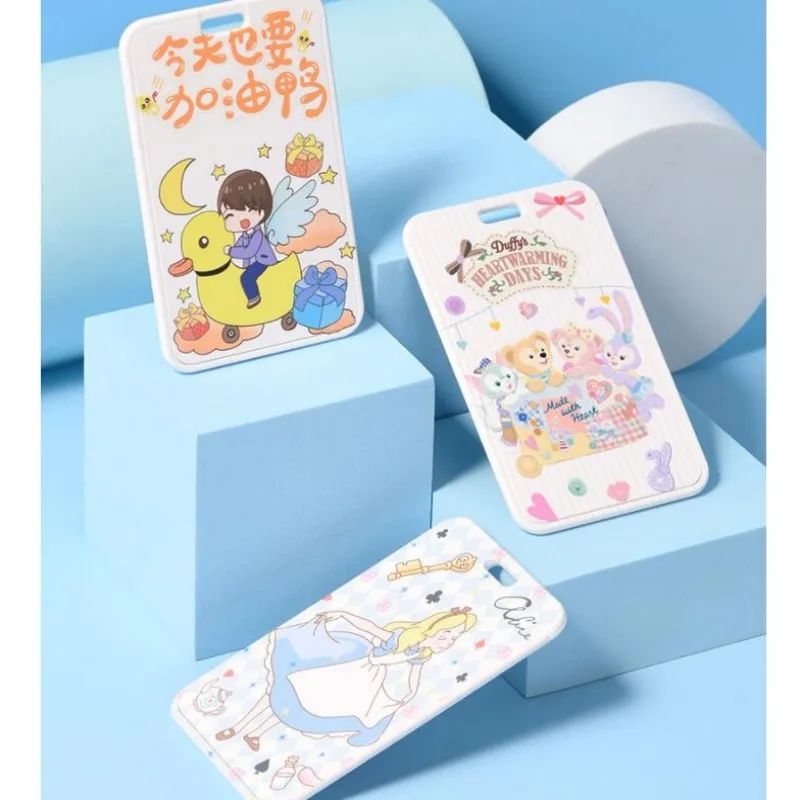Student ID Card Holder School Badge Holder Card Protection Case Cartoon Pattern Card Holder Telescopic Lanyard