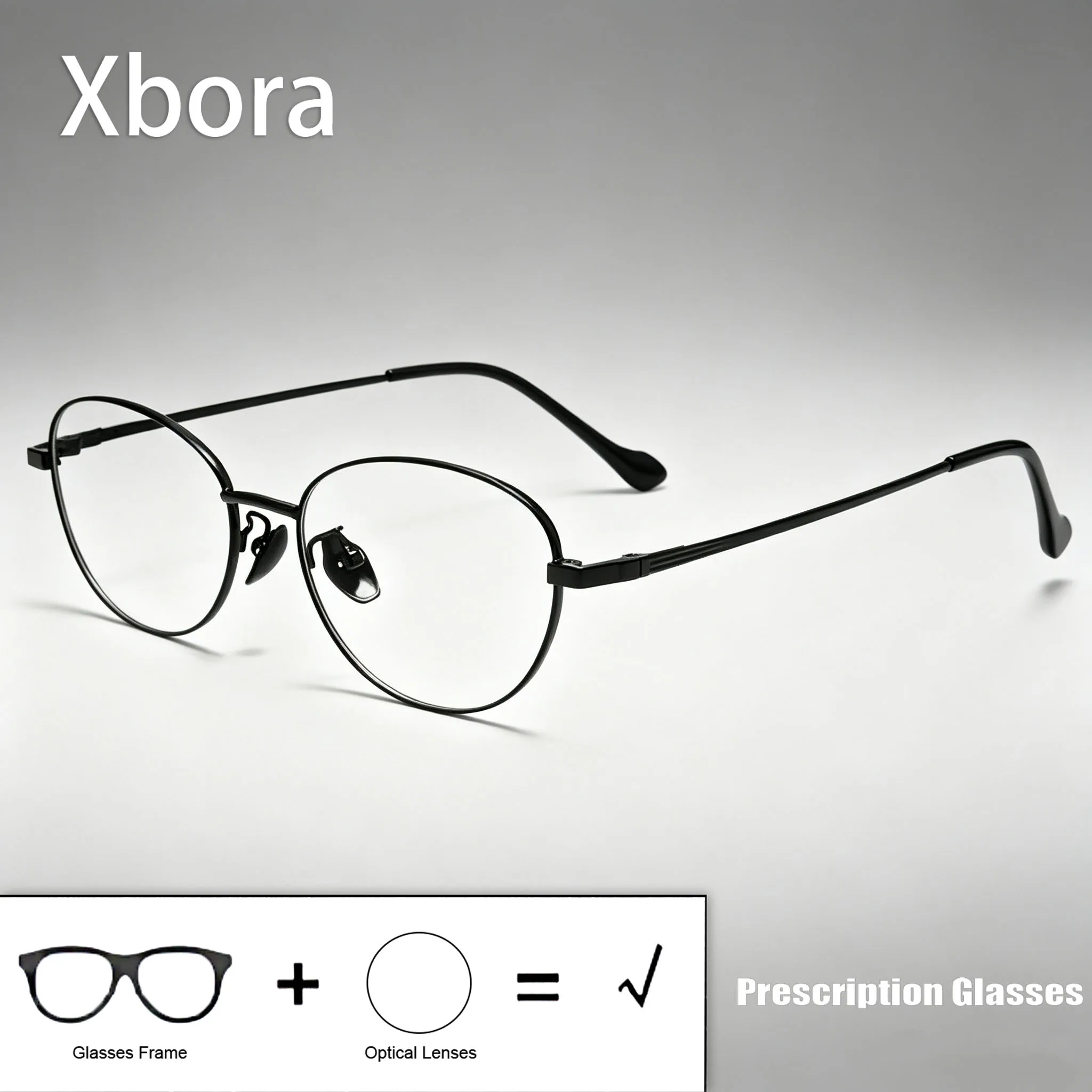 XBORA New Alloy Small Size Cat Eye Women Eyeglasses Exquisite Elegant Myopia Hyperopia Prescription Optical Glasses Frame 33025X