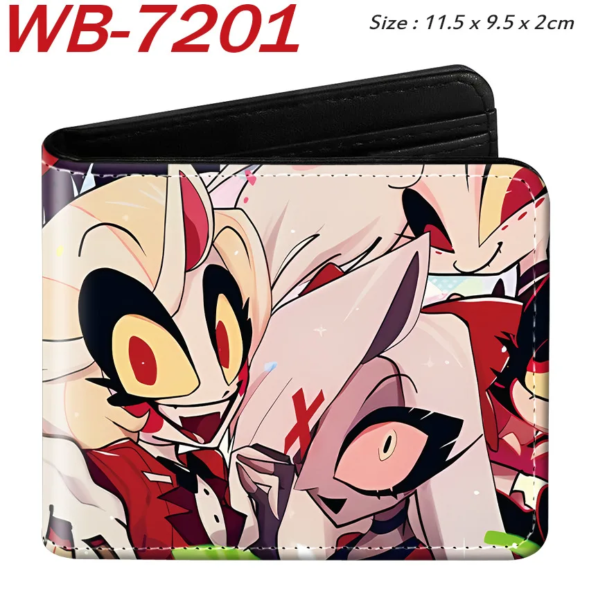 Anime Hazbin Hotel Charlie Morningstar Vaggie Angel Dust Figure Anime Cartoon Print Fashion Short Wallet Pu Change Card Bag Gift view 3