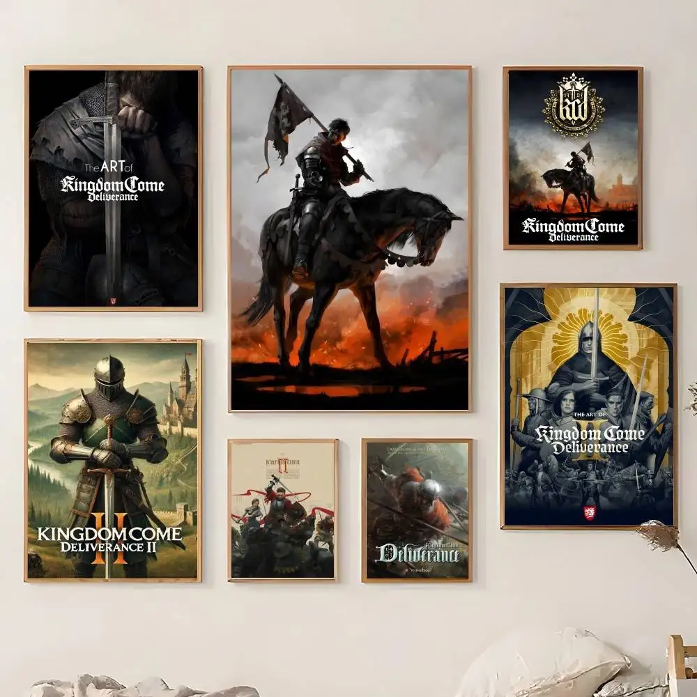 لعبة K-Kingdom Come Deliveryance 2 ملصق لاصق جدار الفن الطباعة مقاوم للماء غرفة المعيشة المنزلي غرفة نوم بار ديكور جمالي