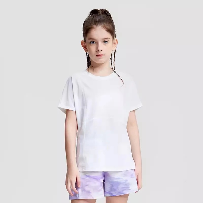 Camisetas para niños, camisetas de manga corta, camisetas de tenis para niños y niñas, camiseta interior deportiva sólida para niños, camisa diaria, ropa de verano para Fitness y Yoga