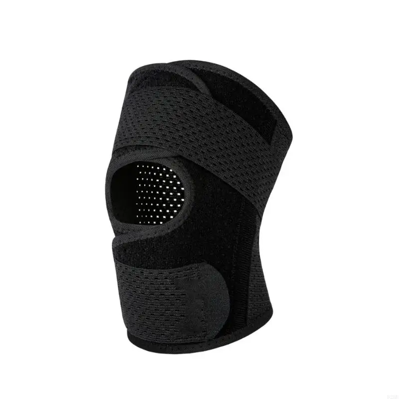  Ergonomic Patella Knee Brace with Spring Stabilizers for Sport Injury Prevention