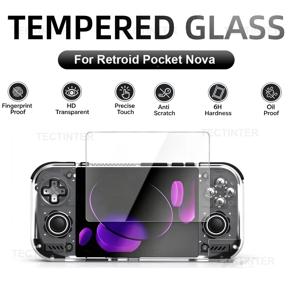 9H Tempered Glass For Retroid Pocket NovaHandheld Game Console HD Clear Anti-scratch Screen Protector Glass Film Accessories