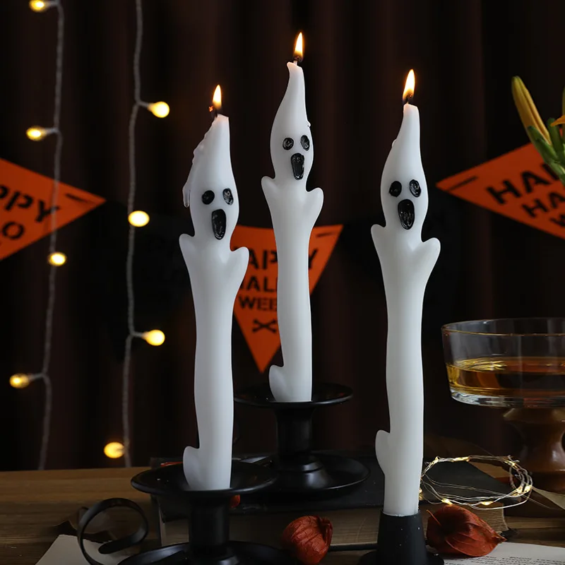 

Cute Ghost Taper Candles Halloween Decorations Halloween Centerpieces for Tables Spooky Ghosts Candle Decor for Home Party Room