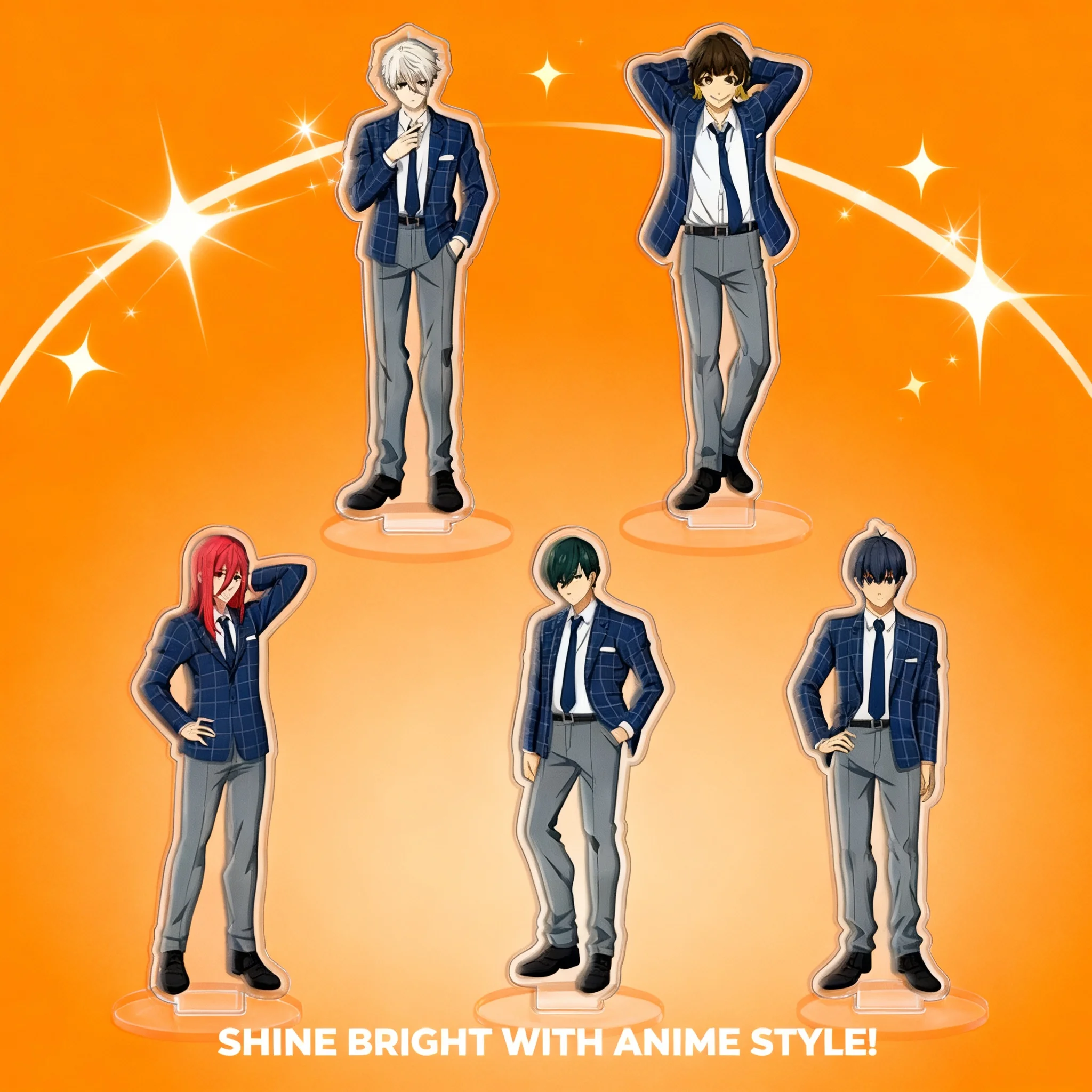 

Акриловая фигурка-стенд по аниме BLUE LOCK: Йоичи Исаги, Бачира Мегуру. Официальный мерч Blue Lock. Акриловая фигурка-стенд по аниме.