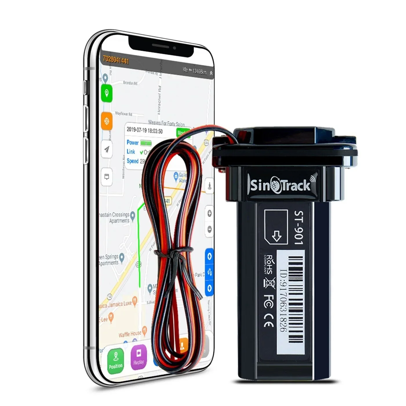

Google Map GPS Tracker ST-901 Real Time Tracking System With Fleet Management For Motorcycle