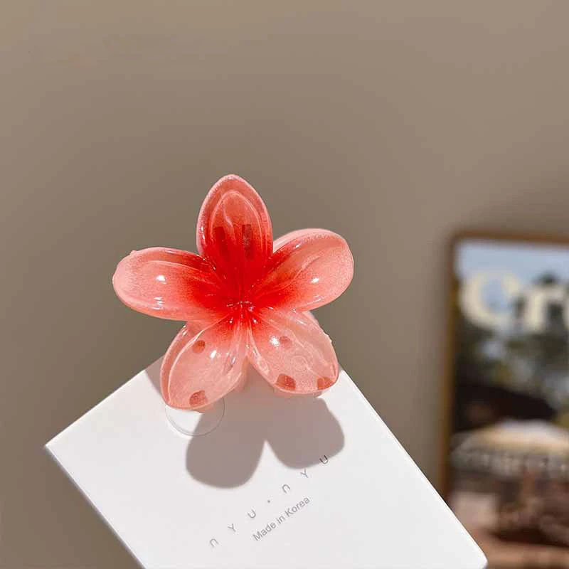 Fashion Casual Flower Small Hair Claw Clip Shark Hairpin Women Barrettes Ponytail Holder Beach Head Accessories Girls Hair Clip