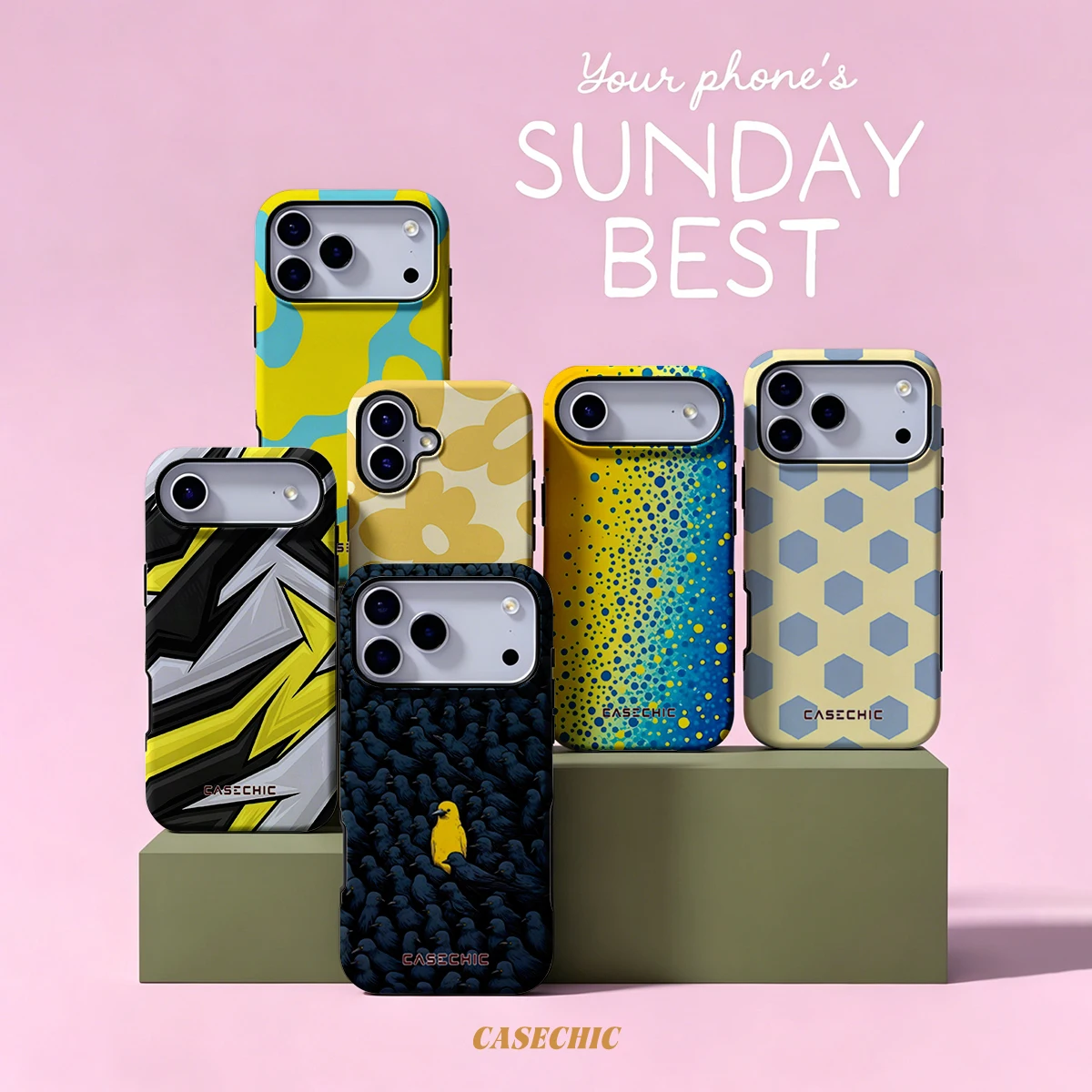 Yellow Bird Standout For Samsung Galaxy S26 S25 S24 A56 A36 Dual Layer Luxury Fashion Full Lens Protective phone Cover CaseChic