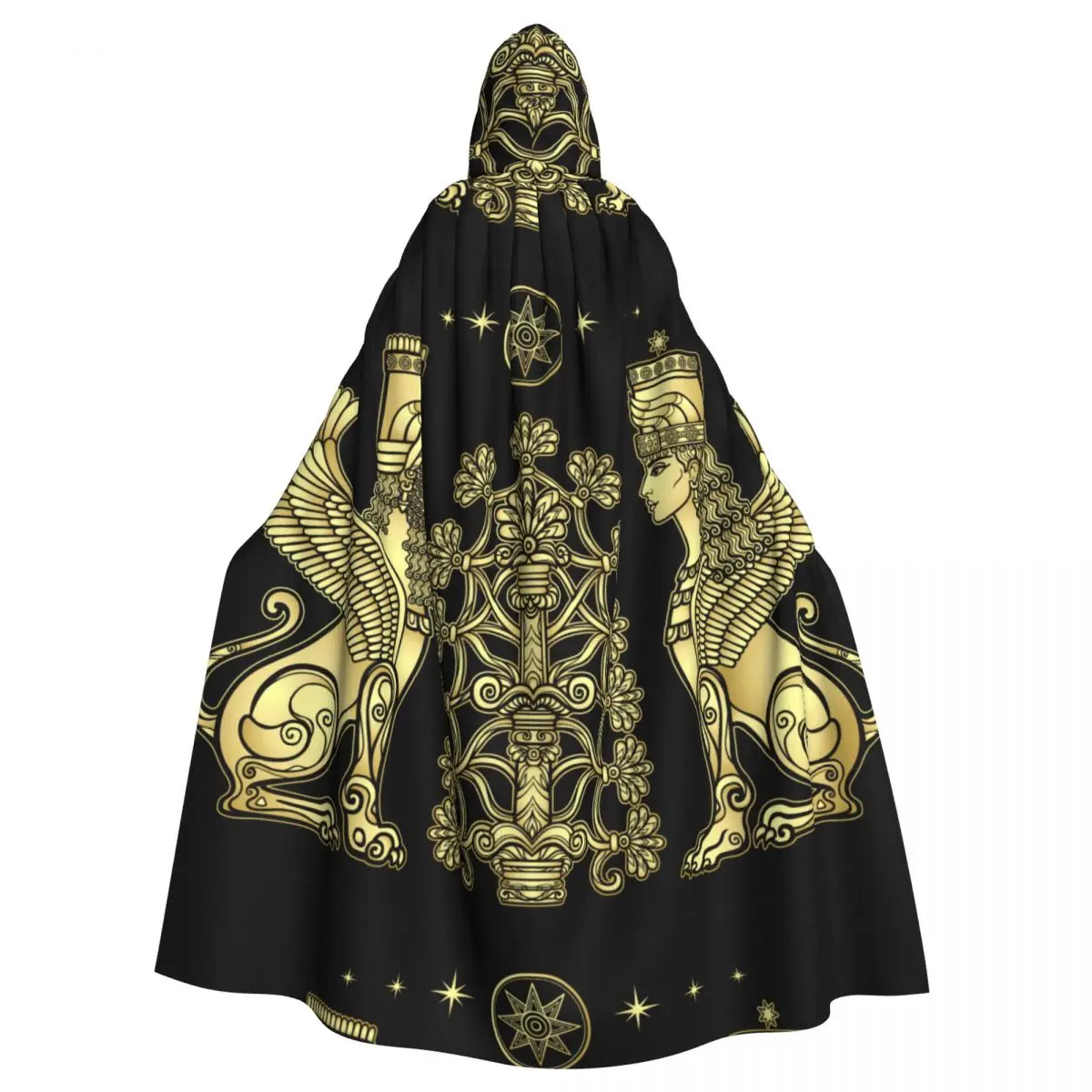 

Hooded Cloak Unisex Cloak with Hood Cloak Cosplay Costume Lion And Lioness With Human Heads