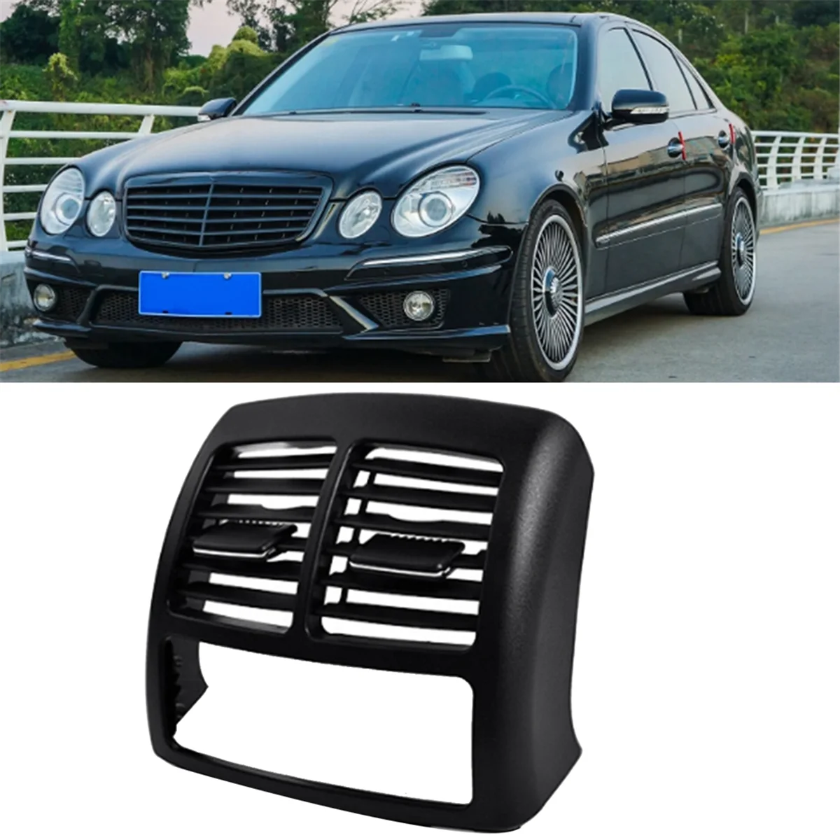 For Mercedes Benz W211 2003-2008 Car Rear Air Conditioning Ventilation Grille Air Outlet Frame Car Accessories