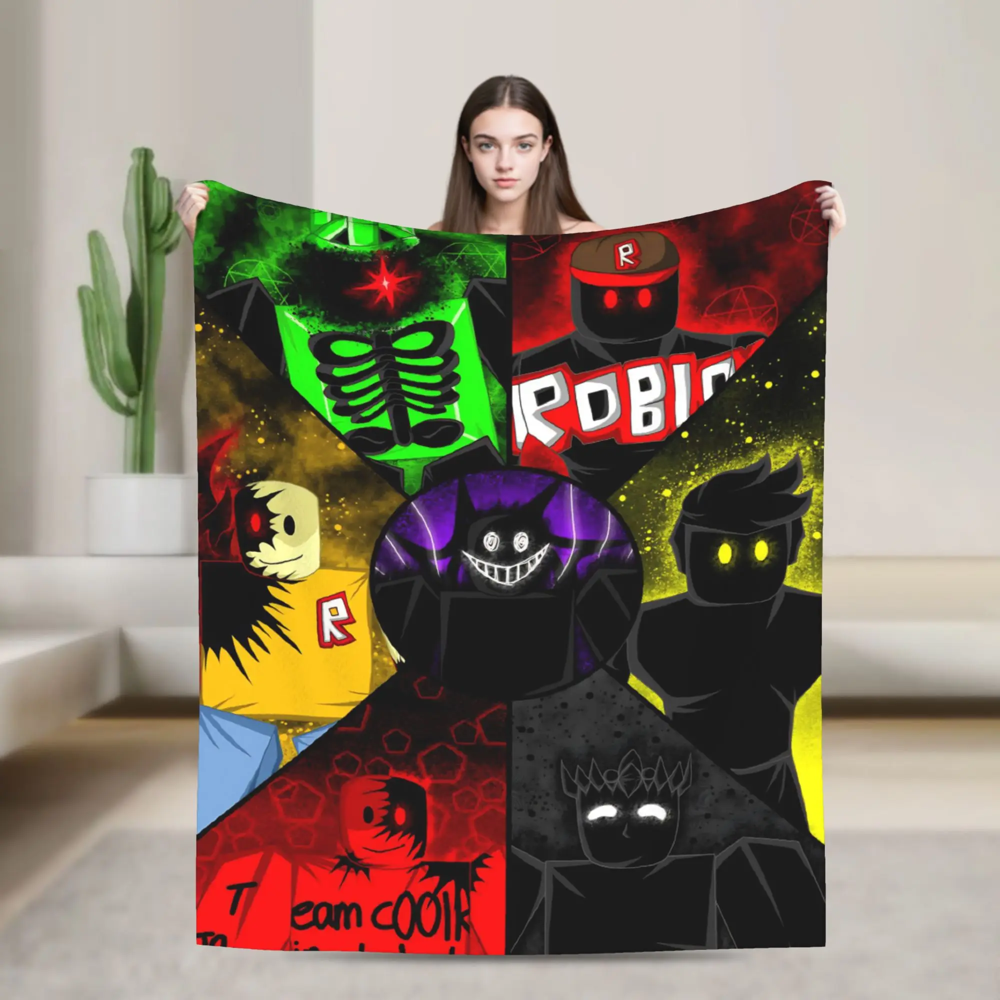 Bluudude Gubby Spawn Point Blanket Forsaken Game Travel Flannel Throw Blanket For Couch Chair Super Warm Bedspread Gift Idea