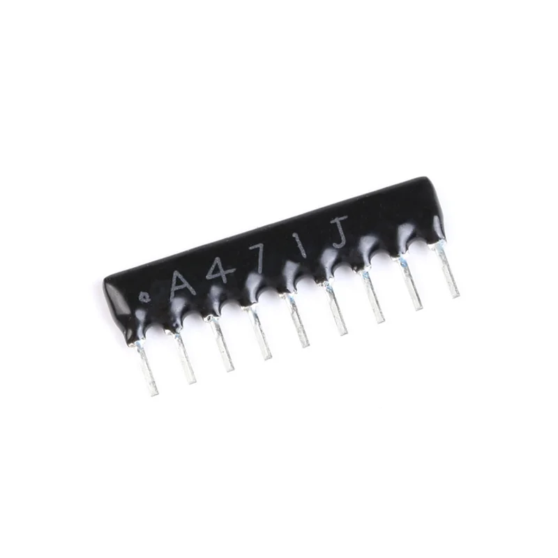 50pcs Commoned Resistor Network 470 Ohm 470 R 9 PIN 5  A09-471 2.54mm