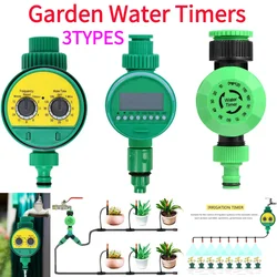 Garden Water Timers 3/4in Thread Garden Water Irrigation Controllers 15mm Hose Connector Battery Powered Gardening Supplies