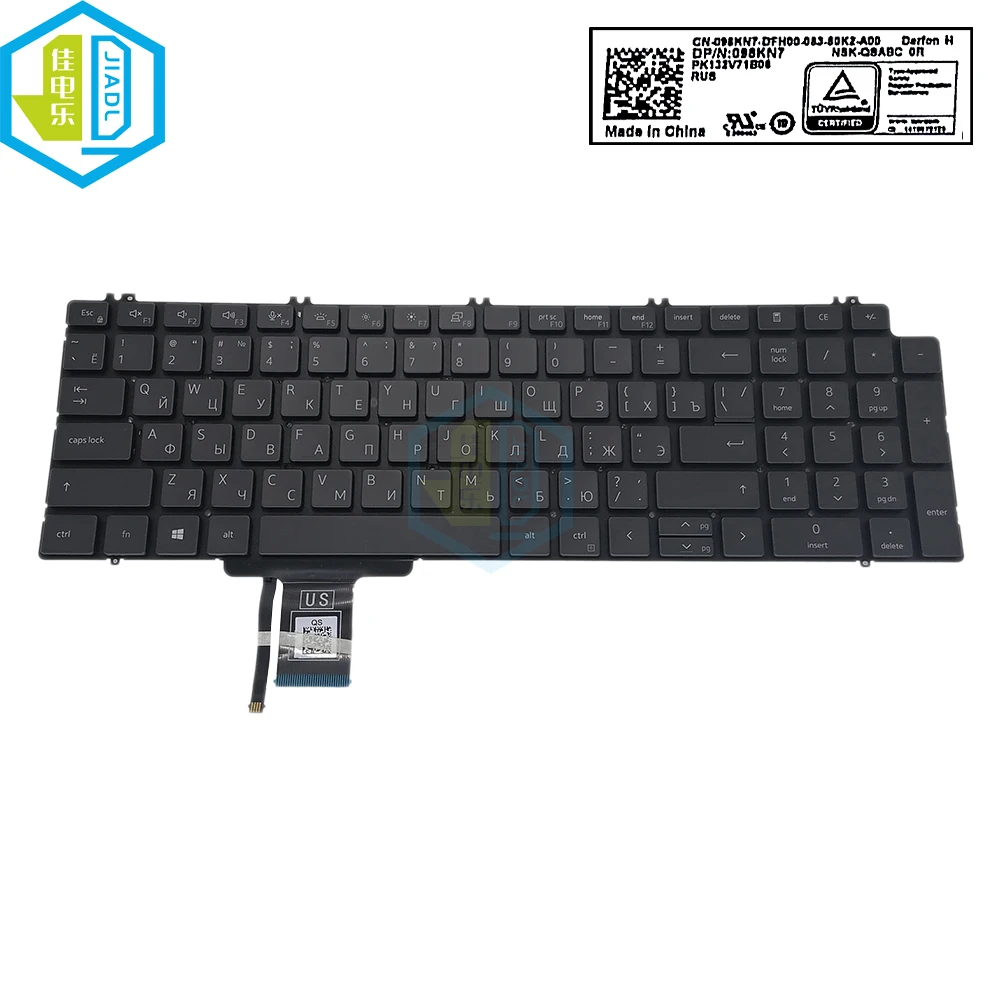 

UK GB RUS Russian Keyboard Backlight For Dell Precision 7550 7750 7560 7760 098KN7 0P2K2J Laptop Backlit Replacement Keyboards