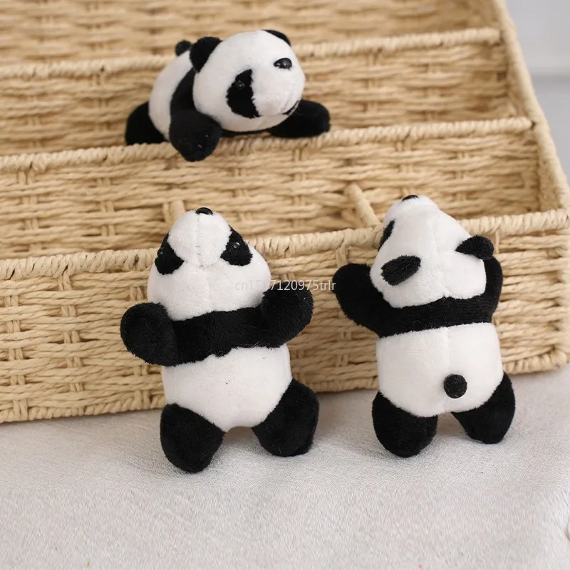 1PC Creative Plush Bear Black and White Hug Panda Soft Cute Cartoon Plush Animal Toy Souvenir Toy  Stuffed Animals Plush