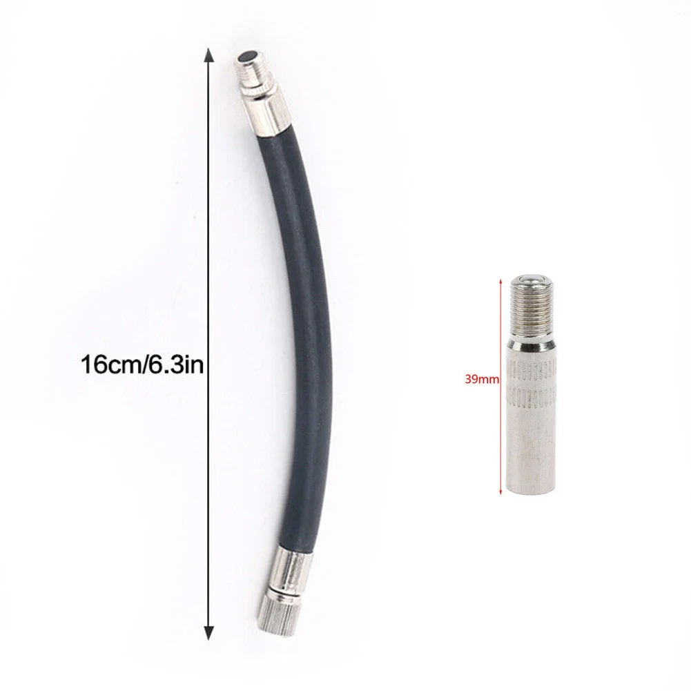 

16cm Tire Inflator Extension Hose Air Pump Tube Black Fit For Motor Automobile Car Accessories Inflation Extension Valve