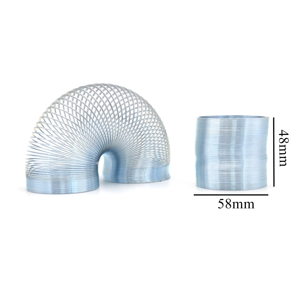 FINEWE Metal Rainbow Circle Funny Classic Wave Spring Circle Children Gift Walking Spring Slinkys Multi Color Size 48x58mm