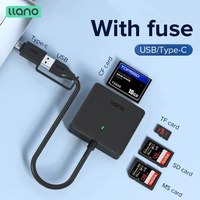 Llano USB 3.0 and USB-C Card Reader Multi-function High-speed Card Reader Support SD/Micro SD/SDHC/SDXC/MMC