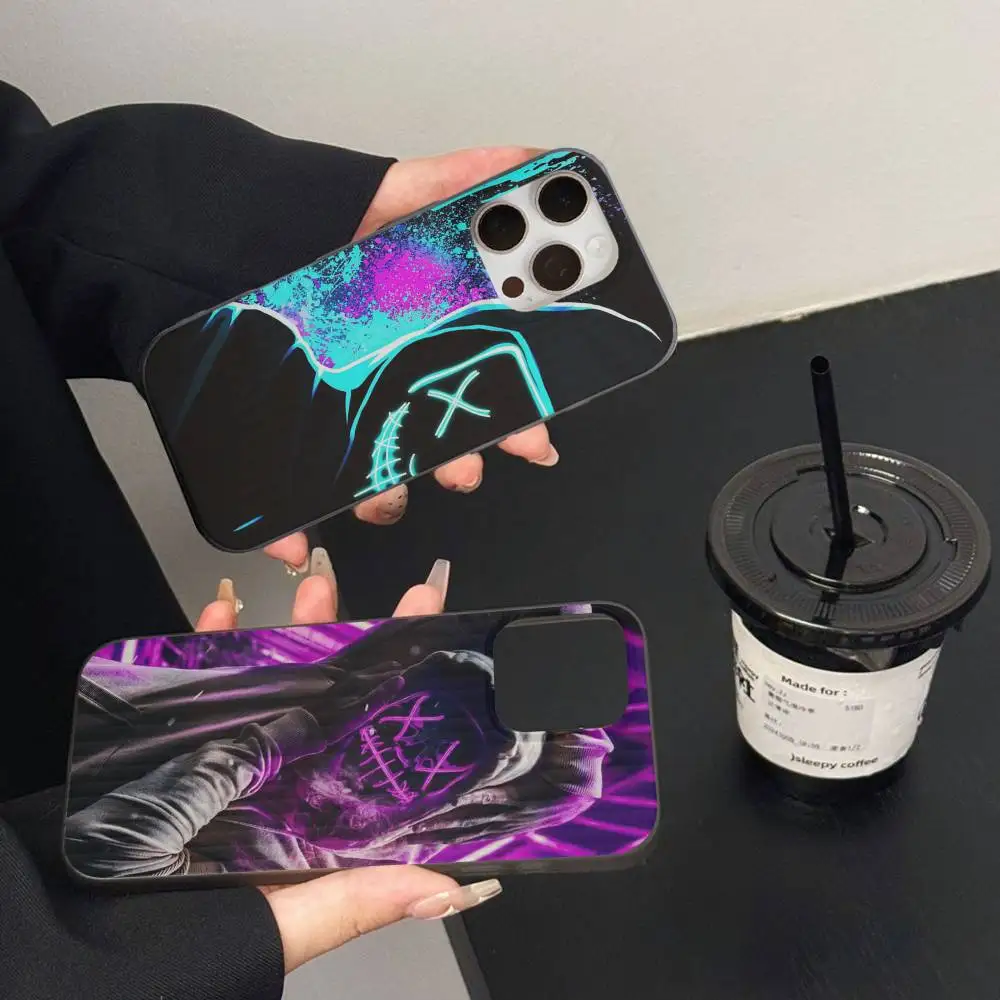 

D-Devil Bad Boy Phone Case Corrugated Pattern Phone Case For iPhone 17 Air 16 15 14 13 12 11 Plus Pro Max Shockprooof Cover