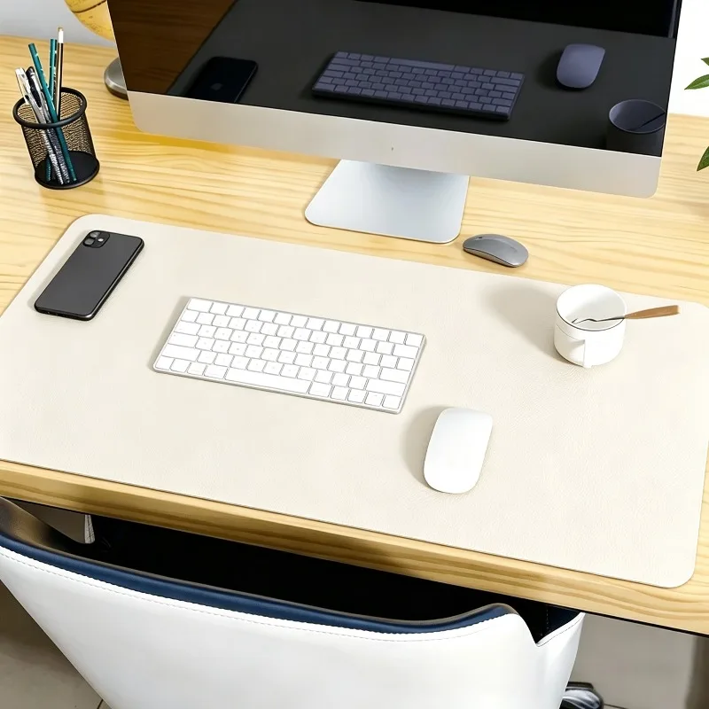 1pc Large Faux Leather Mouse Pad, Non-Slip Waterproof Desk Pad for Office, Desk, Mouse Pads for DeskEasy To Clean, Mouse Pads - view 2