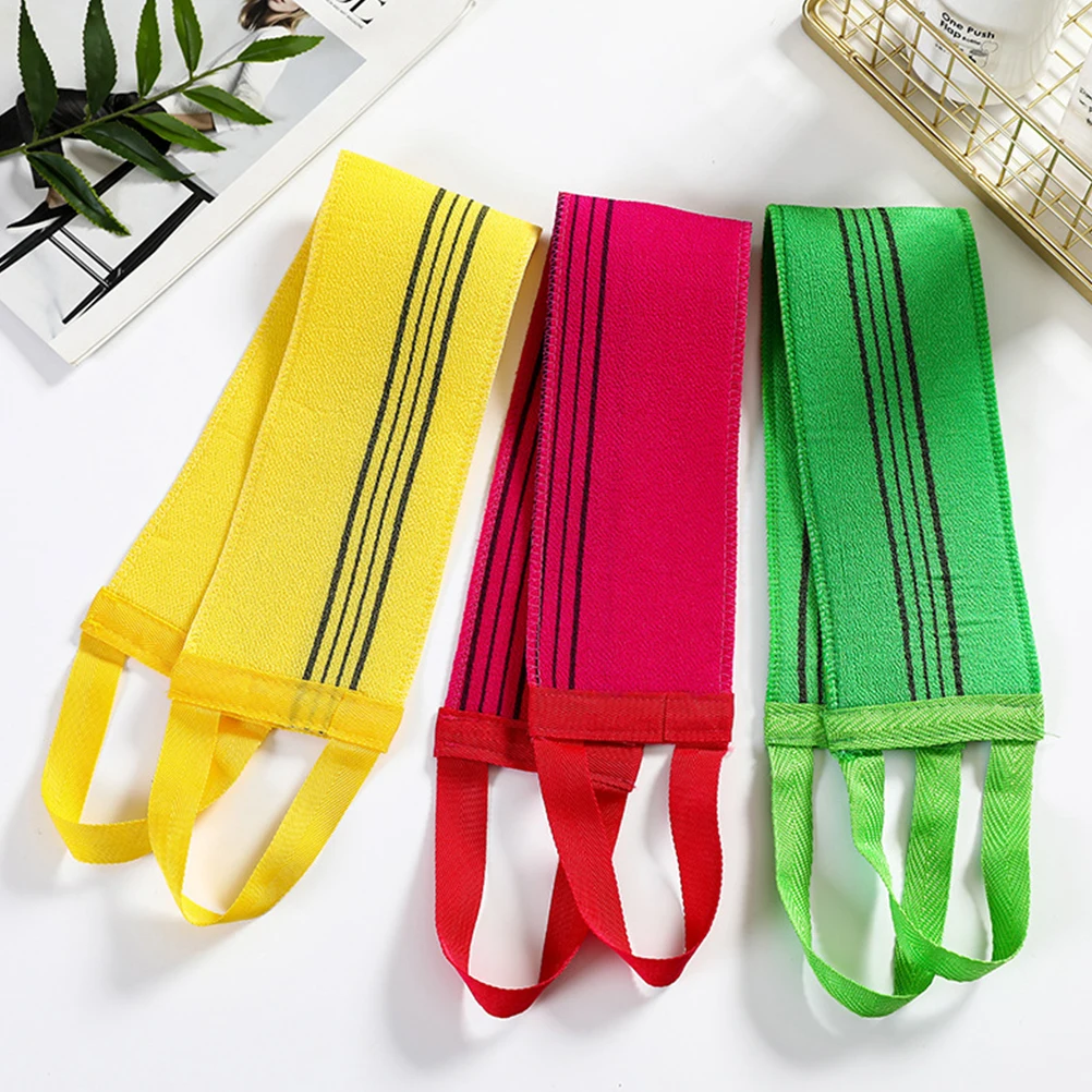 

Back Scrubber Towels Exfoliating Shower Body Rubbing Washcloth Long Exfoliating Supplies For Bath Bathing Tool Random Color