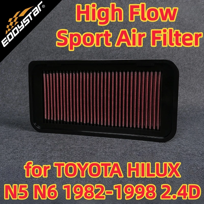 

High Flow Sport Air Filter for TOYOTA HILUX N5/N6 1982-1998 2.4D LN51 LN56 Washable Racing Intake Filters