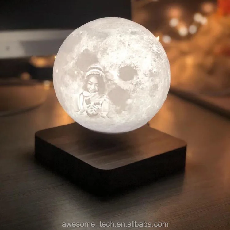 Lampara De Luna Levitante De Luz Nocturna Globe Moon Night Light