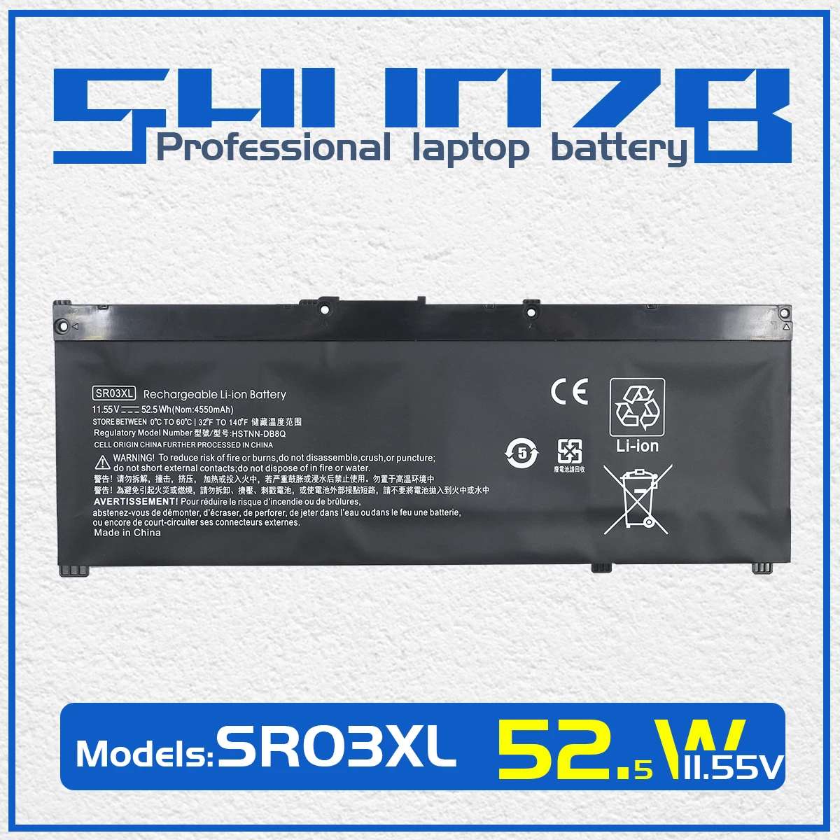 

SR03XL L08934-2B1 L08855-855 Battery For HP OMEN 15-CX 15-CE001TX 17-CB0052TX Series Pavilion Gaming 15-CX0089UR 15-CX0001LA