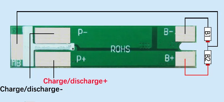 2S 2A LiFePO4 BMS 6.4V 18650  PCM  Battery Protection Board  For 2S Cell-Pack