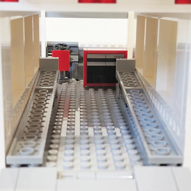 MOC White Step Van Building Blocks Set - 1980s Style Movie Replica Utility Truck Model Kit for Sci-Fi Fans & Hobbyists - view 4