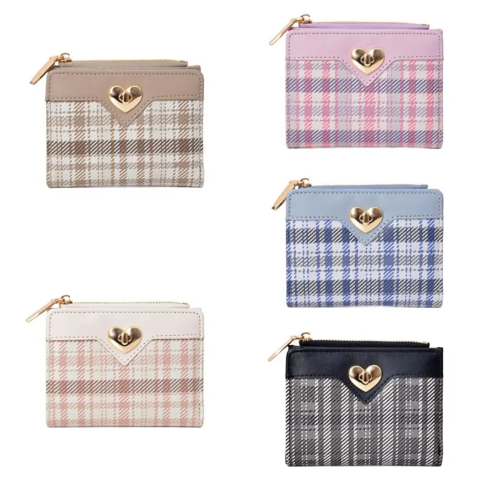 

Модный женский короткий кошелек с несколькими кармашками для карт, Женский кошелек из искусственной кожи с любящим сердцем, складной Дамский кошелек для монет для девушек