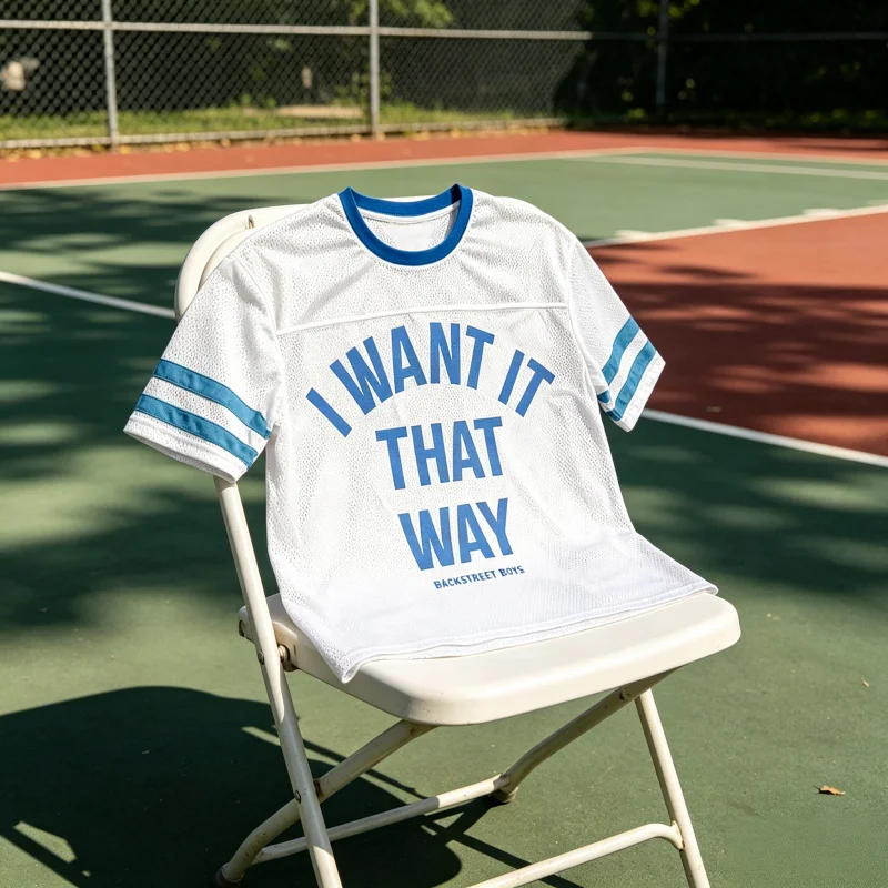 I Want It Crop Football Tee Backstreet Boys Band Y2k Sport Quick Dry T Shirt Short Sleeve Unisex Mesh Jersey FamilyMatching