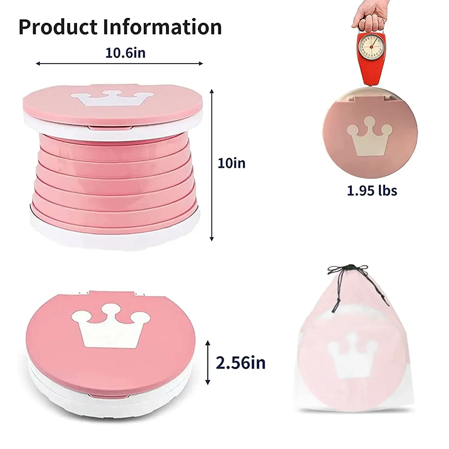 2023 New Product  Foldable Stretchable baby travel foldable potty toilet seat folding camp  Emergency Plastic Foldable for kids