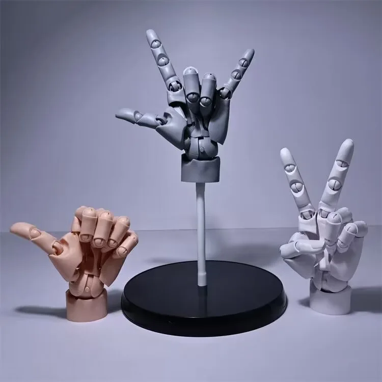 1: 1 Hand New Left Hand Model Finger Joint Biomimetic Finger Joint Painting  PVC Action Figure Kids Gift 36cm