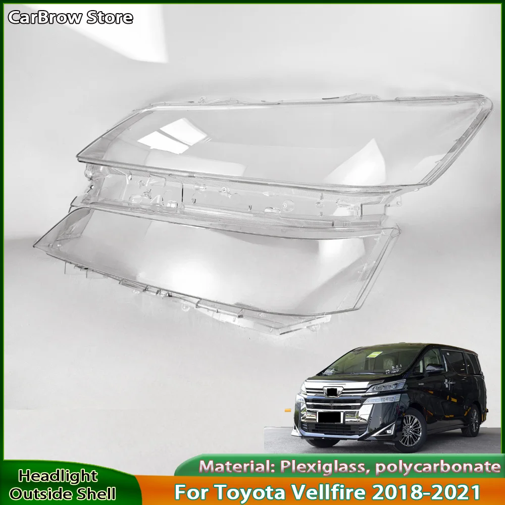 

Transparent Headlamp Lamp Shell For Toyota Vellfire 2018 2019 2020 2021 Front Headlight Cover Replace Original Lampshade