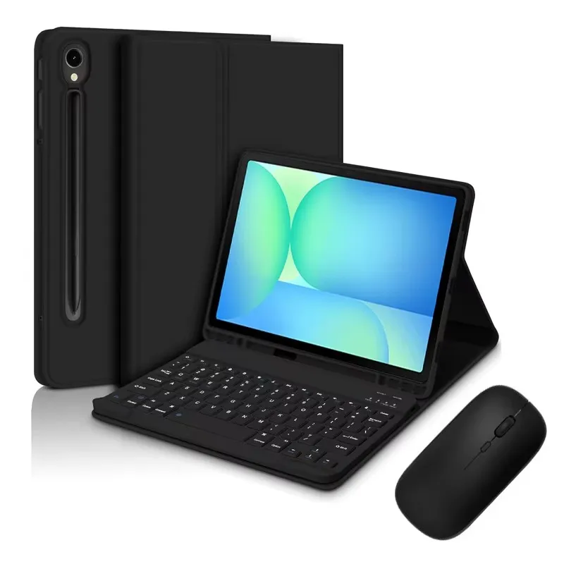 Heavy Duty Multi-Purpose Keyboard Case for Samsung Galaxy Tab S9 FE/S9/S7/S8, Durable Shockproof Protective Cover, Multi-Angle S
