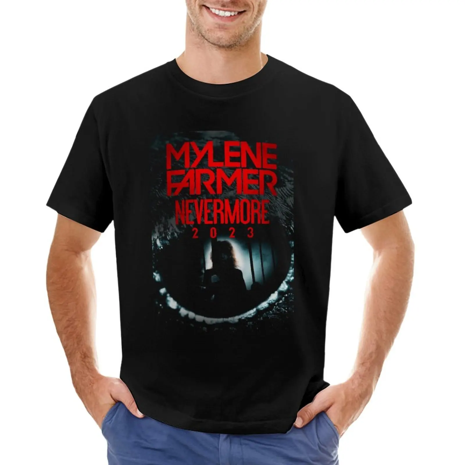 French, Mylene Farmer Nevermore 2023, France T-Shirt T-shirt short Oversized t-shirt men clothing