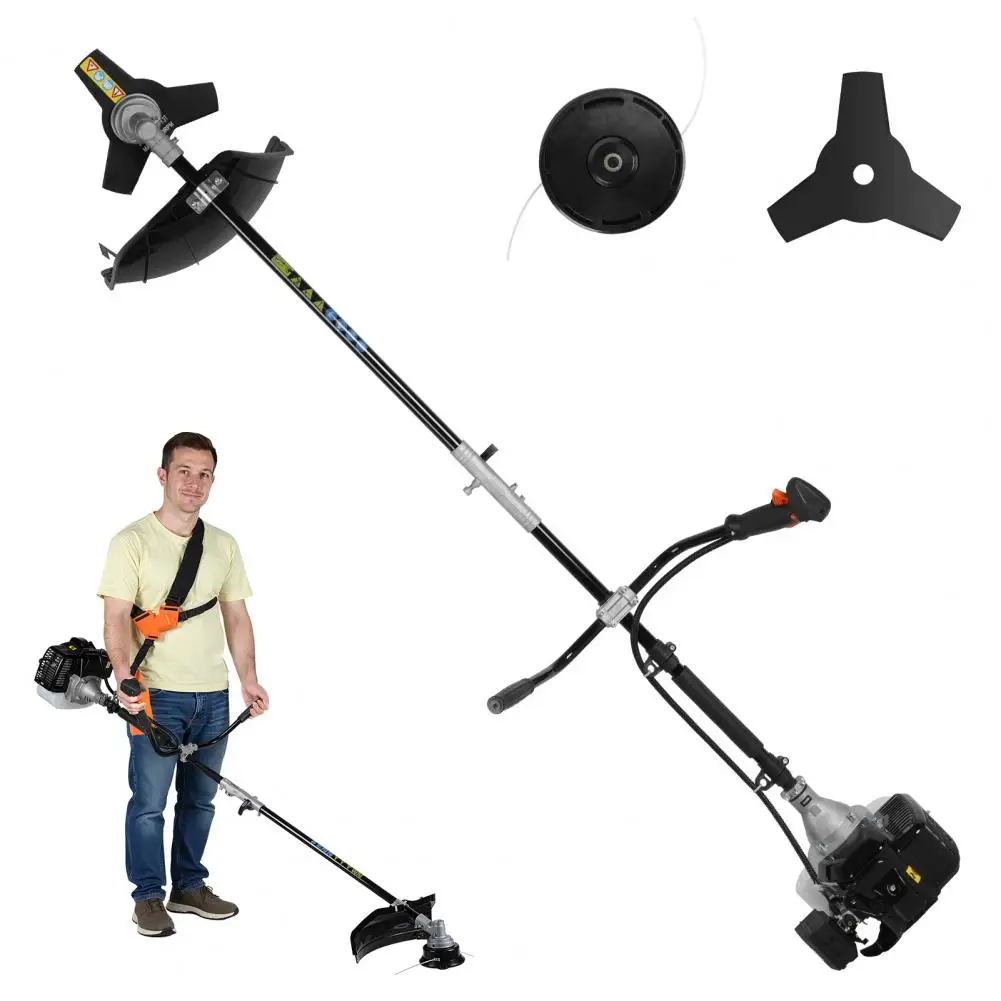 52CC 2-Stroke Gas Weed Trimmer – Powerful Engine Grass Cutter with Ergonomic Handle, for Lawn & Garden Edge Trimming