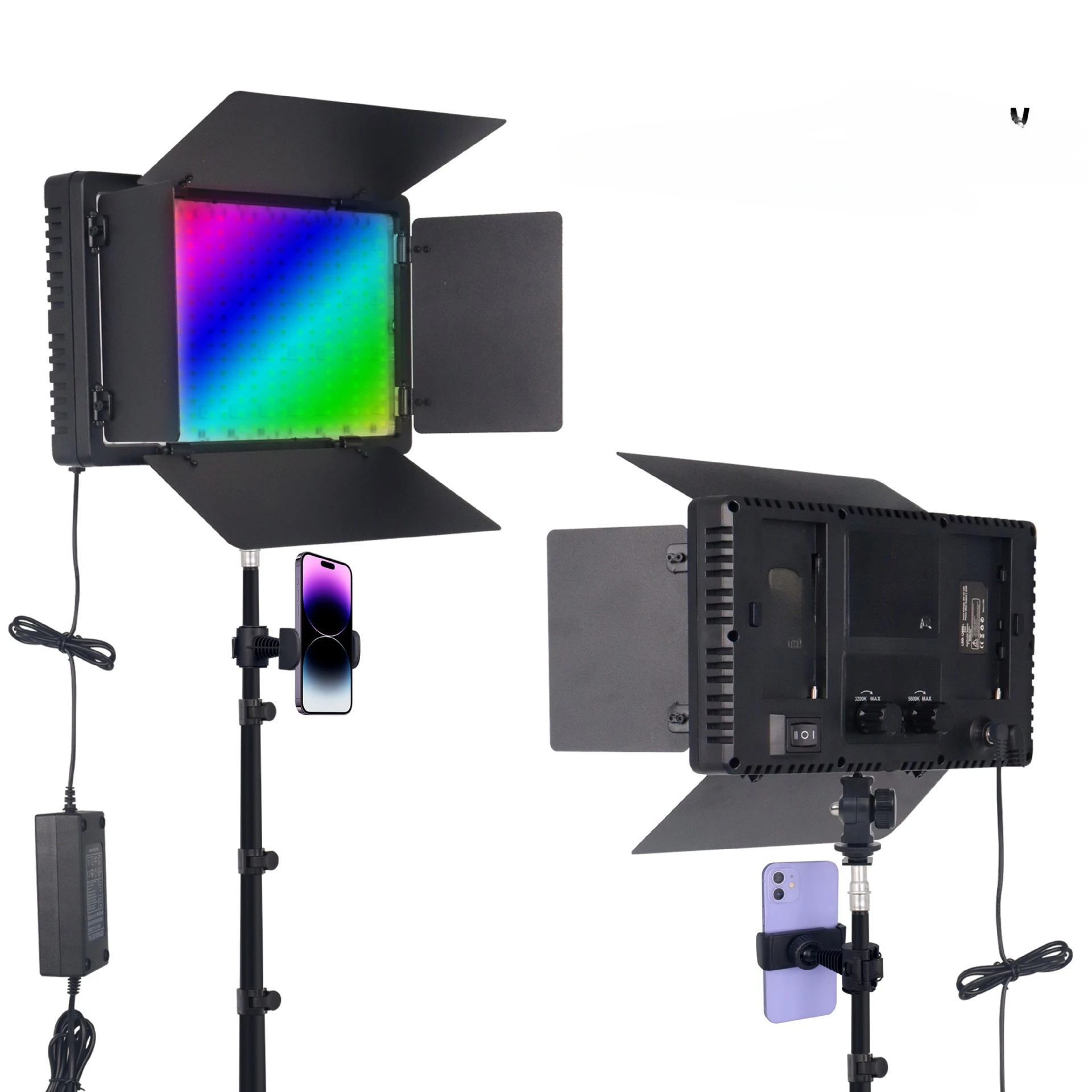 قابلة للشحن u600 لوحة مسطحة ملء الضوء المباشر فيديو LED التصوير الفوتوغرافي ضوء u800RGB المحمولة #2