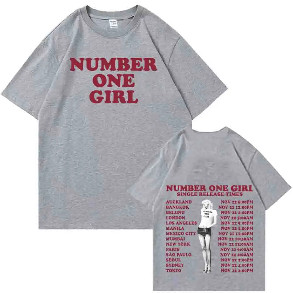 Rose-Number One Girl T-Shirts Harajuku Hip Hop O-Neck Short Sleeve