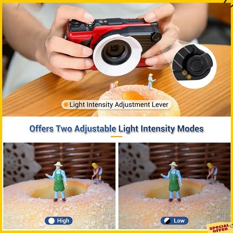 Difusor de flash A24P FD-1 para Olympus Tough TG-7 TG7 TG-6 TG6 TG-5 TG5 TG-4 TG4 TG-3 TG3 TG-2 TG2 TG-1 TG1 Macro Fotografia