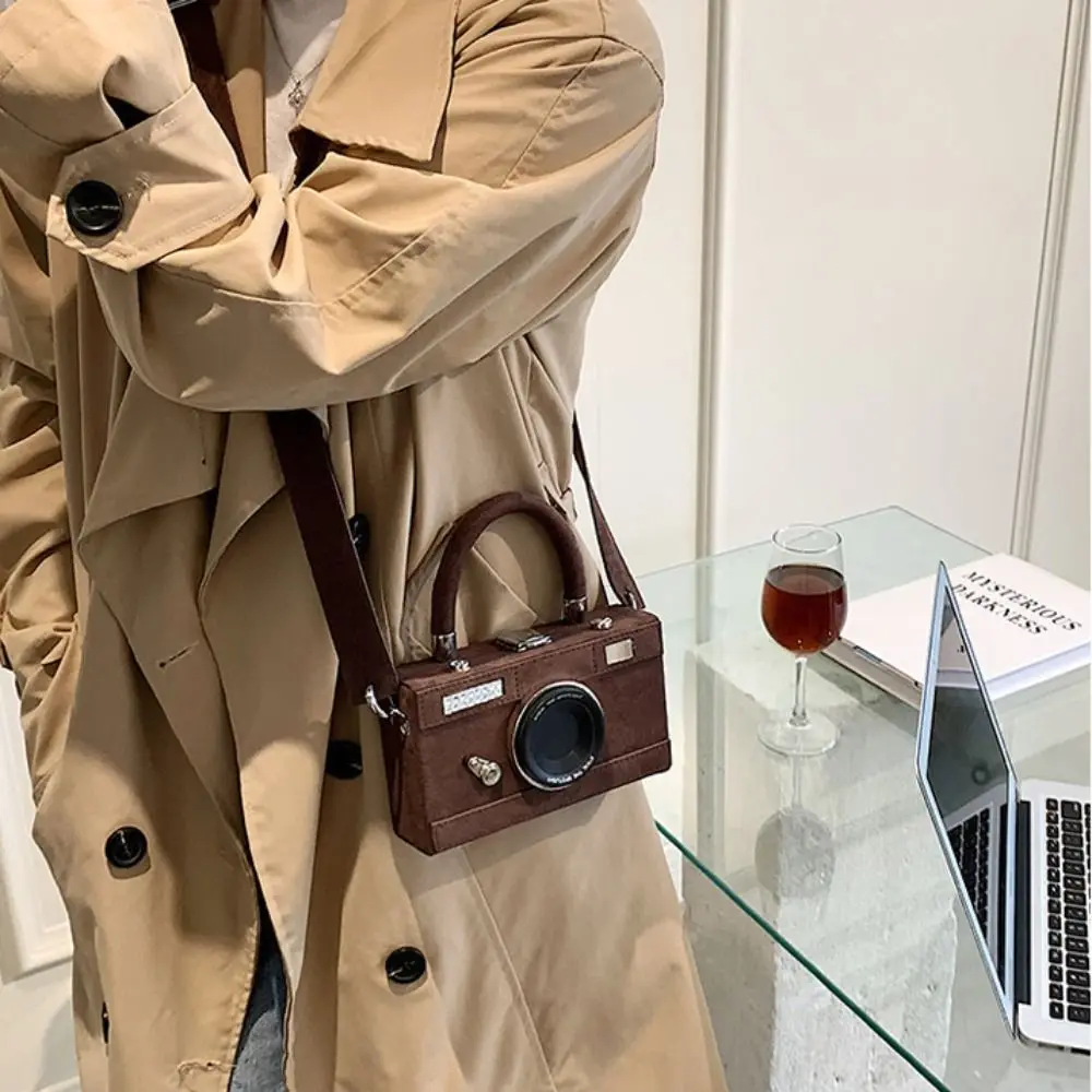 

Casual PU Camera Shoulder Bag Small Bag Large Capacity Funny Box Bag Matte Shoulder Bag Outing