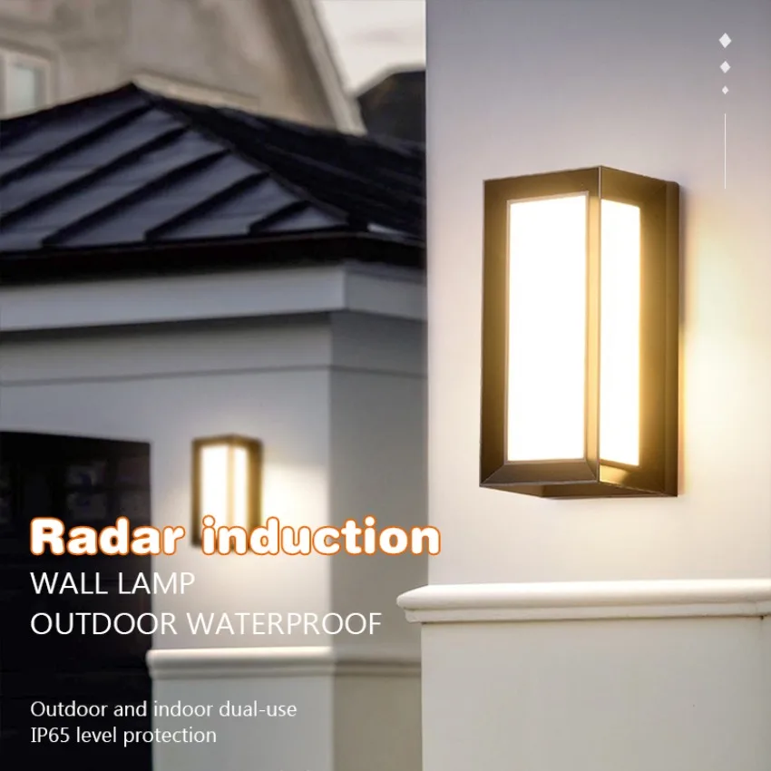 Outdoor Modern Minimalist LED Waterproof Wall Light IP65 Motion Sensor Outdoor Light Porch Garden LED Outdoor Balcony AC85-265