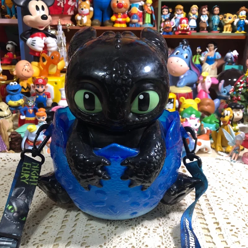 

2025 Dragon Taming Expert Movie Anime Figures Toothless Luminescent Popcorn Shaped Bucket Water Cup Fans Collection Gift