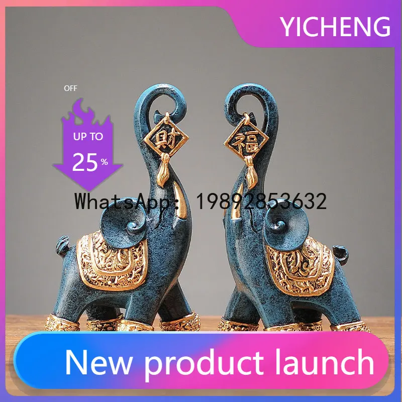 

Yy creative elephant ornament - home decor for office, living room, tv cabinet, and wine cabinet display