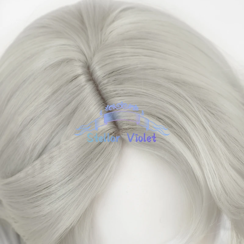 Game Identity V Wig Patient Emil Cosplay Wigs Cosplay Costumes 35CM Short Silver White Patient Emil Synthetic Wigs Anime Party