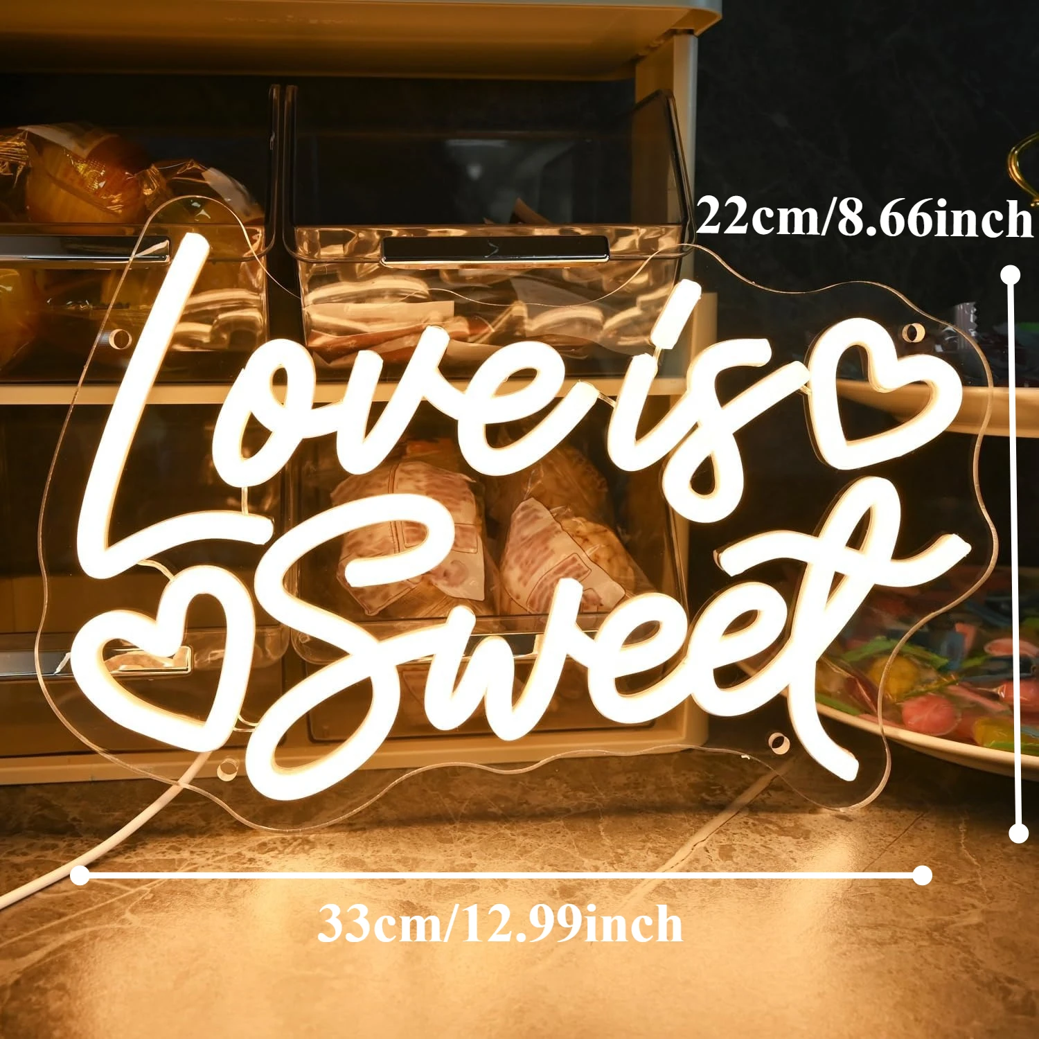 Love Is Sweet Neon Light Sign  - огляд і ціна Commercial Kitchen Light