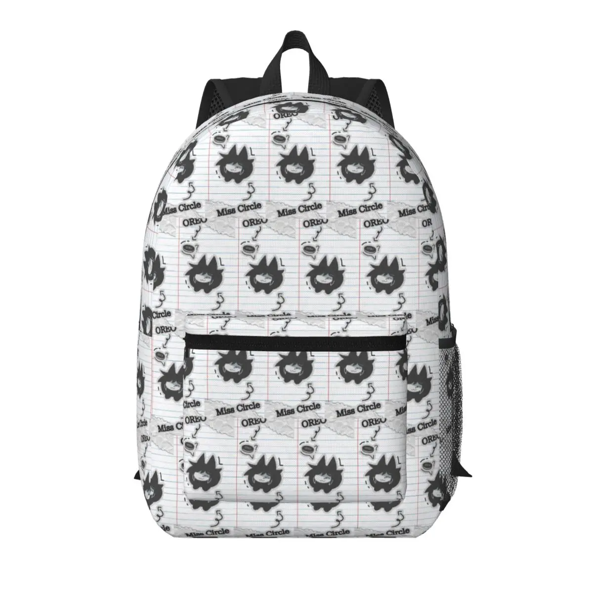 

Miss Circle Cartoon Student Backpack School Bag Hiking Travel Daypack for Men Women Bookbag Shoulder Bags